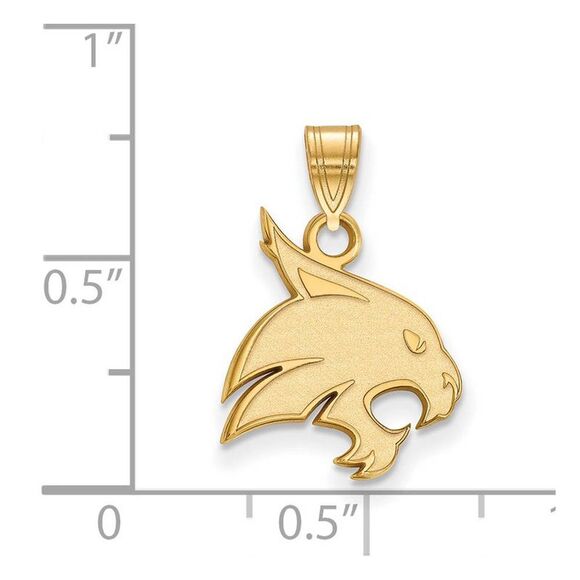 14k Gold Plated Silver Texas State Medium Pendant - Picture 2 of 3